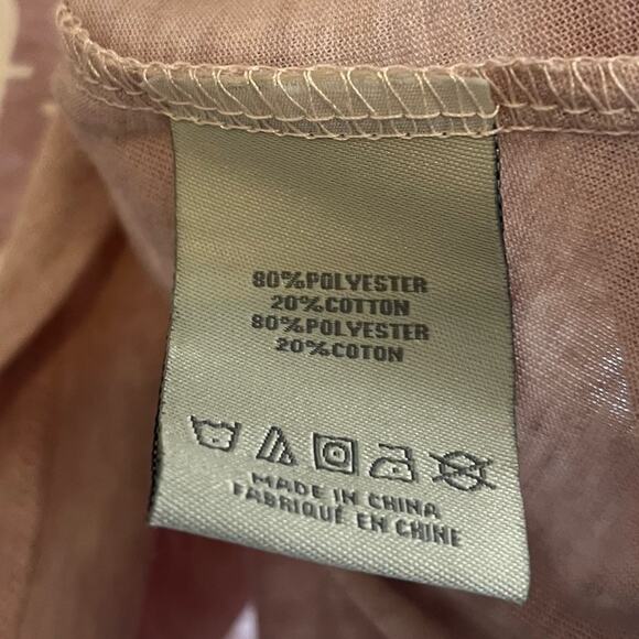 Charlie Paige Pale Pink Strong Is The New Pretty Cold Shoulder Tee Size L/XL - Picture 8 of 8